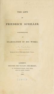 Cover of: The  life of Friedrich Schiller. by Thomas Carlyle