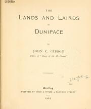 The lands and lairds of Dunipace by John Charles Gibson