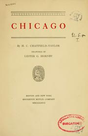 Cover of: Chicago by H. C. Chatfield-Taylor