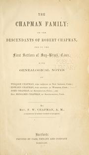 Cover of: The Chapman family