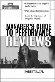 Cover of: The Manager's Guide to Performance Reviews
