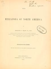 Cover of: The Myriapoda of North America