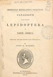 Cover of: Catalogue of the described Lepidoptera of North America.: Prepared for the Smithsonian Institution
