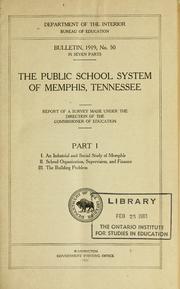 Cover of: The Public school system of Memphis, Tennessee by 