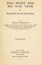 Cover of: Tom Swift and his war tank by Victor Appleton