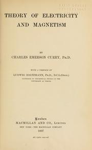 Cover of: Theory of electricity and magnetism. by Charles Emerson Curry