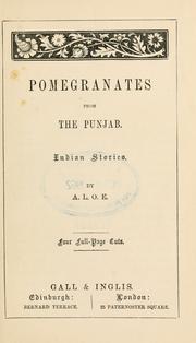 Cover of: Pomegranates from the Punjab.  Indian stories