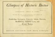 Cover of: Glimpses of historic Boston by 