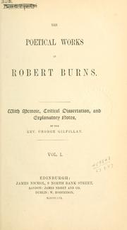 Cover of: Poetical works by Robert Burns