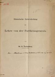 Historische Entwickelung der Lehre von der Parthenogenesis by Otto Taschenberg