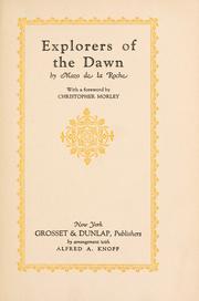 Cover of: Explorers of the dawn. by Mazo de la Roche