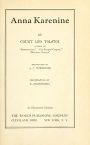 Cover of: Anna Karenine by Lev Nikolaevič Tolstoy