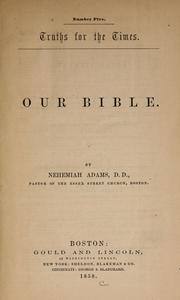 Cover of: Our Bible