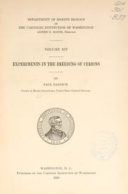Experiments in the breeding of cerions by Paul Bartsch