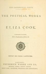 Cover of: Poetical works. by Eliza Cook