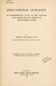 Educational guidance by Kelley, Truman Lee