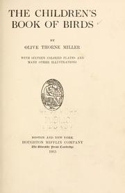 Cover of: The children's book of birds by Olive Thorne Miller