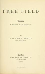 Cover of: Free field by Richard St. John Tyrwhitt, Richard St. John Tyrwhitt