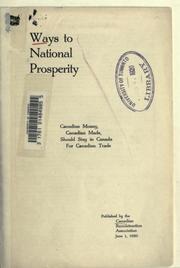 Cover of: Ways to national prosperity