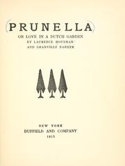 Cover of: Prunella by Laurence Housman