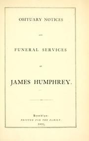 Obituary notices and funeral services of James Humphrey