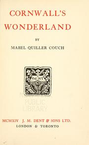 Cover of: Cornwall's wonderland. by Mabel Quiller-Couch