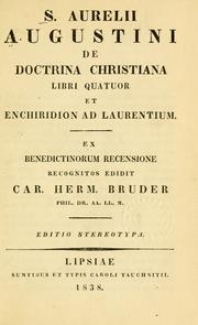 Cover of: De doctrina christiana libri quatuor by Augustine of Hippo