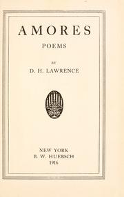 Cover of: Amores by David Herbert Lawrence