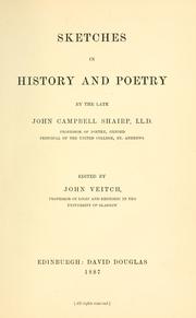 Cover of: Sketches in history and poetry by John Campbell Shairp, John Campbell Shairp