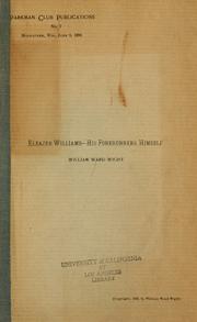 Cover of: Eleazer Williams-- by William Ward Wight