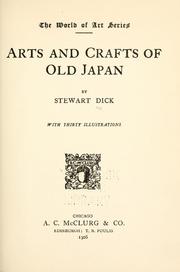 Cover of: Arts and crafts of old Japan
