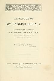 Cover of: Catalogue of my English library. by Stevens, Henry