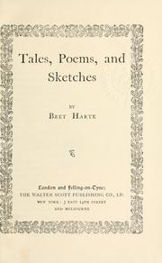 Cover of: Tales, poems, and sketches.