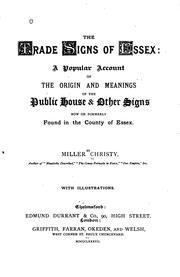 Cover of: The trade signs of Essex by Miller Christy, Miller Christy