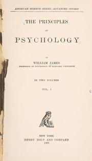 Cover of: The principles of psychology. by William James