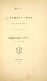 Cover of: Diary of Washington by George Washington