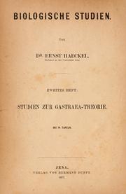 Cover of: Studien zur Gastraea-theorie