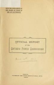 Official report by Ontario Power Commission.