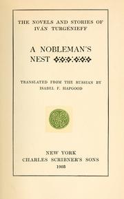 Cover of: A nobleman's nest by Ivan Sergeevich Turgenev