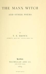 Cover of: The Manx witch by T. E. Brown