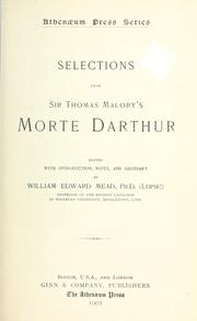 Cover of: Selections from Sir Thomas Malory's Morte Darthur by Thomas Malory