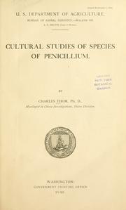 Cultural studies of species of Penicillium by Thom, Charles