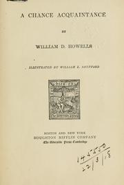 Cover of: A chance acquaintance. by William Dean Howells