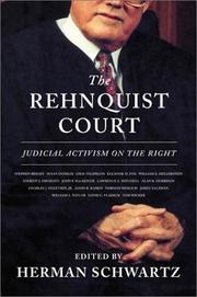 Cover of: The Rehnquist Court by Herman Schwartz