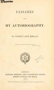 Cover of: Passages from my autobiography. by Lady Morgan
