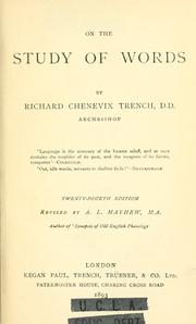 Cover of: On the study of words. by Richard Chenevix Trench