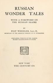 Cover of: Russian-wonder tales by Wheeler, Post