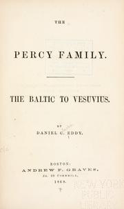 Cover of: The Percy family. by Daniel C. Eddy