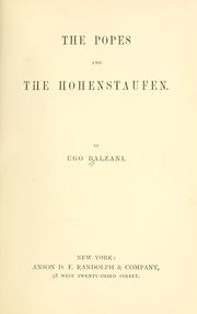 Cover of: The popes and the Hohenstaufen