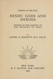 Cover of: Hindu gods and heroes by Lionel D. Barnett
